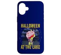 Halloween At The Lake Zombie Hand With Brain Scary Case for iPhone 16 Plus