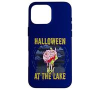 Halloween At The Lake Zombie Hand With Brain Scary Case for iPhone 16 Pro Max