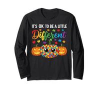 Halloween Autism Pumpkin It's OK to Be a Little Different Long Sleeve T-Shirt