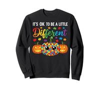 Halloween Autism Pumpkin It's OK To Be a Little Different Sweatshirt