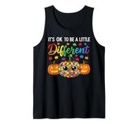 Halloween Autism Pumpkin It's OK to Be a Little Different Tank Top