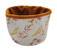 Halloween Autumn Bag Decoration Accessory White & Brown with Leaf Pattern - 15.5cm by Hamilton McBride