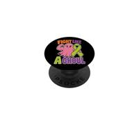 Halloween Awareness Fight Like A Ghoul Pink Ghost Gift PopSockets Adhesive PopGrip