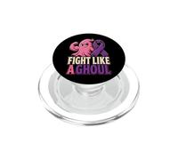 Halloween Awareness Fight Like A Ghoul Pink Ghost Gift PopSockets PopGrip for MagSafe