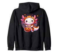 Halloween Axolotl Monster Costume Trick or Treat Girls Zip Hoodie