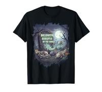 Halloween Axolotl Skeleton Ghost Spooky Wildlife T-Shirt