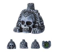 Halloween Aztec Death Whistle - Real Human Scream Sound, 3D Skull Prop, Scary Party Decoration(C)