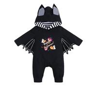 Halloween Baby Boy Bat Romper, Devil Costume Baby Jumpsuit With Hat Clothing Set Halloween Costumes 12-18 Months Boy Girl My 1St Outfits Babies First Christmas |