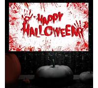 Halloween Backdrop, Bloody Horror Decoration, Banner Decoration, Horror Halloween Party Logo, Large Background Banner for Indoor and Outdoor Use (180cm × 90cm)