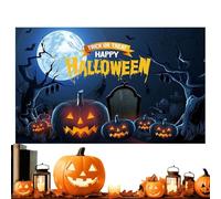 Halloween Backdrop - Polyester Photography Background Party Supplies | Reusability Happy Halloween Banner | Colorful Happy Birthday Yard Banner for Creating Memorable Photo