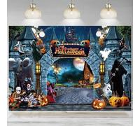 Halloween Backdrop Terror Magic Castle Photography Night Death Devil Party Banner Children Halloween Photo Background Banner 210X150cm