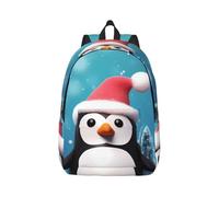 halloween backdrop Travel Backpack for Women Men Carry On Backpack 15.6inch Laptop Backpacks Weekender Bag, Christmas Penguin, Small