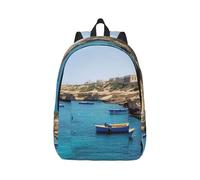 halloween backdrop Travel Backpack for Women Men Carry On Backpack 15.6inch Laptop Backpacks Weekender Bag, Coastal of Malta, Small