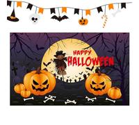 Halloween Backdrops for Wall, Happy Halloween Banner, Photography Background Party Supplies for Kids Adult Birthday Home Indoor Wedding Decor School Activity