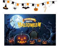 Halloween Background | Happy Halloween Banner,Studio Props Photography Background for Indoor Wedding Decor Home Birthday School Activity Party