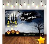 Halloween Background Photo Ancient Trees Custom Birthday Backdrop Bloodstain Photography Backdrops Clown Castle Decoration Witch 240X180cm