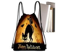 Halloween Backpacks with Drawstring Closure, Party Bag, Waterproof Backpack Bag 33 x 43 cm for Children Beach and Party