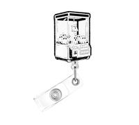 Halloween Badge Reel,Cute Ghost Acrylic Badge for ID Card Badge,Funny Doll Telescoping Retractable Badge Holder Alligator Clip Accessories for Nurse,Medical Worker,Nursing Student,Teacher