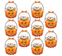 Halloween Bags for Candy - Holiday Treat Bags | Festive Clear Basket Pouch for Festival Home Party School Outdoor Yard Candy Food Classroom Girl Boy