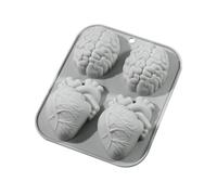 Halloween Baking Molds 4 Cavity Horror Candle Maker Resin Soap Wax Mold
