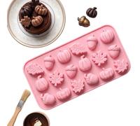 Halloween Baking Moulds Reusable Pumpkin Maple Leaf Pine Cone Mould | Silicone Chocolate Molds Halloween Party Kitchen Bakery Dessert Fondant Cookies