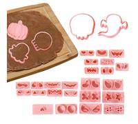 Halloween Baking Supplies, 30-Piece Stamp and Decorating Tool Set, Kid-Friendly Safe Baking Gadgets, Fun Cake Tools for Party, Fall Kitchen, Birthday, Home, Holiday Use, Multicoloured