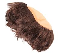 Halloween Bald Cap Monk Wig for Men Adult Cosplay Brown | Latex with K Silk and P Silk, Lightweight Comfortable Wear, Stage Performance Prop for Funny Creative Looks