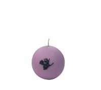 Halloween Ball Candle Diameter 10 cm - Purple - with Wax Witch Decorations - Gift Idea: with Fabric Bag Cereria di Giorgio