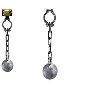 Halloween Ball & Chain Hanging Decoration Spooky Haunted House Prop Plastic Prisoner Convict Hang Up Decorations
