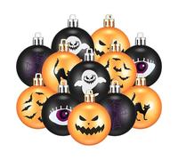 Halloween Ball Ornaments - Spooky Christmas Decorations Unique Christmas Tree Ornaments | Halloween Baubles Haunted House Spooky Party Decoration, Scary Christmas Baubles, Halloween
