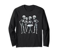 Halloween Ballet Basic Boy and Girl Skeletons and a Tutu Long Sleeve T-Shirt