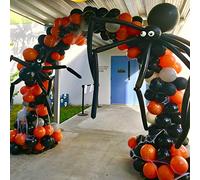 Halloween Balloon Garland Arch kit with Halloween Spider Web Black Orange Gray Balloons Spider Balloons for Party Decorations Visit the Bonropin Store