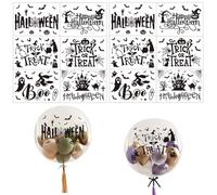 Halloween Balloon Stickers Bobo Balloon Decals DIY Letter Paster The Night Before Halloween Party Supplies Home Decor 12 Pcs