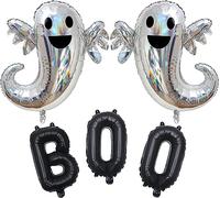 Halloween Balloons Party Decorations 38In Boo Balloons Large Ghost Foil Balloons for Halloween Party Decor