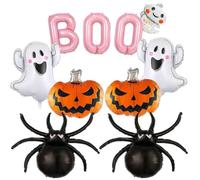 Halloween Balloons Set 10 Pcs Ghost Pumpkin Spider BOO Foil Balloon Kit