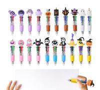 Halloween Ballpoint Pen - Ghost Pumpkin Witch Writing Pens - 4-colors Ergonomic Quick Drying Smooth Halloween Stationery for Teacher Writing Studying School Journaling Activities