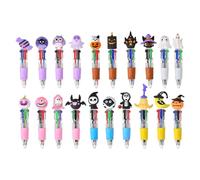 Halloween Ballpoint Pen, Ghost Pumpkin Witch Writing Pens, Smooth Quick-Drying 4-Colors Cute Writing Halloween Stationery Tool for Studying Business Teacher School