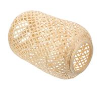 Halloween Bamboo Pendant Light Shade for Lantern Frame and Ceiling | Khaki round Woven Cover, Easy Install and Remove, Rustic Boho Style for Renters, Dining Room Decor