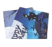 Halloween Banner Backdrop Extra Large Polyester Blue for Fence Yard | Patterns, High Definition Digital Printing, Vivid Colors, Realistic Design, Photo Booth Backdrop