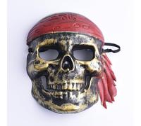 Halloween bar masquerade horror scary ghost festival skull mask(gold)