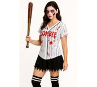 Halloween Barbed Wire Baseball Bat Prop, 74.5cm Bloodied Costume Accessory, Brown and Red, Decorative Display Weapon for Fancy Dress