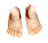 Halloween Barefoot Funny Feet Slippers Adult UK One Size Ugly Shoes Big Toe Slippers Shoe Covers Props Toe Slipper for Women Men 1 Pair