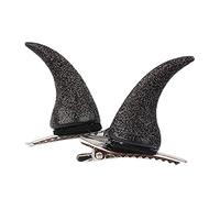 Halloween Barrettes Ox Horn Hair Clips Theme Party Headdress Devil Horn Barrettes Cosplay Hair Accessories