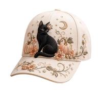 Halloween Baseball Hat Seasonal Embroidery Witch Ghost Bat Women Men