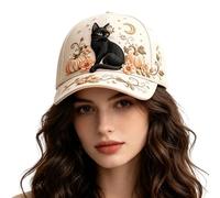 Halloween Baseball Hat Witch Ghost Bat Adjustable Cap for Adults