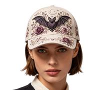 Halloween Baseball Hat Witch Ghost Bat Adjustable Cap for Adults