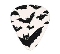 Halloween-Bat 12 Pack Guitar Picks With 3 Thicknesses And Storage Box, Abs Plectrums For Electric Bass Guitar Players
