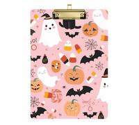 Halloween Bat and Spooky Figure Patient Pattern Clipboard Hard Board for Nursing Students Trade Quest Size 9 x 12