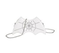 Halloween Bat and Winter Korean Shoulder Bag, Outdoor Shoulder Bag, Men's Work Bag, White, One Size