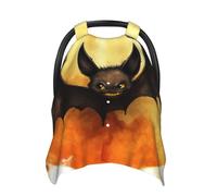 Halloween Bat Baby Car Seat Canopy Cover, Multi Use Breathable Nursing Breastfeeding Covers for Mom Soft Stroller Sun Shade Newborn Shower Gift